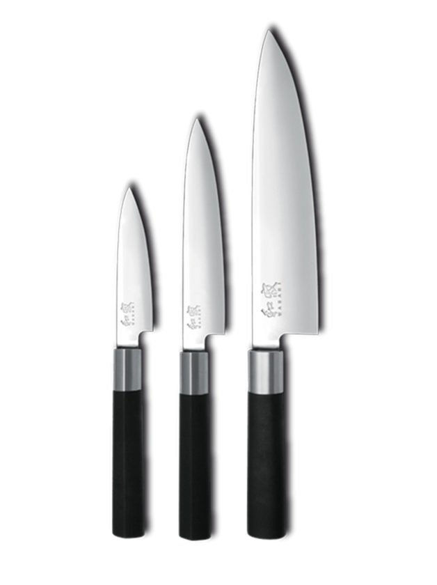 Kai Wasabi Black Kitchen Knives Set 3 pieces Kai Wasabi Black Kitchen Knives Set 3 pieces
