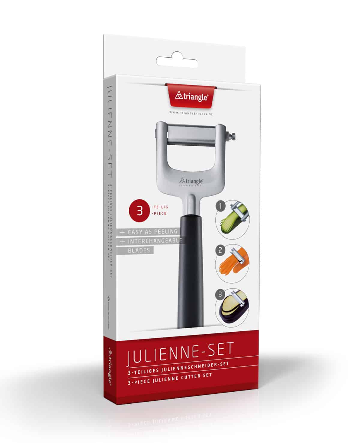 Triangle Αποφλοιωτής Julienne 3 Μαχαιριών Ατομικό Triangle Αποφλοιωτής Julienne 3 Μαχαιριών Ατομικό
