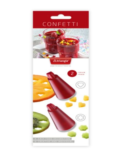 Confetti Cutter Set, 2-piece, red