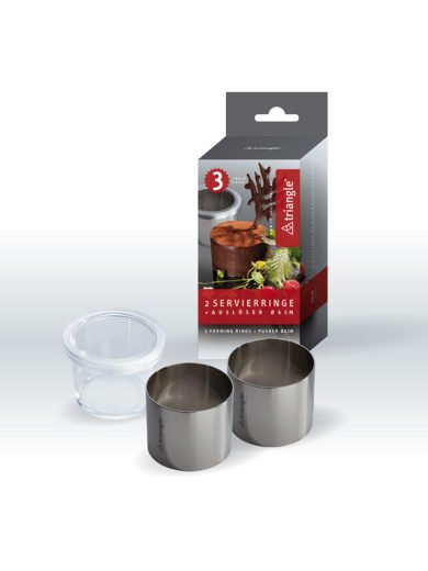 Forming ring set 6 cm, 2 pc with pusher, boxed