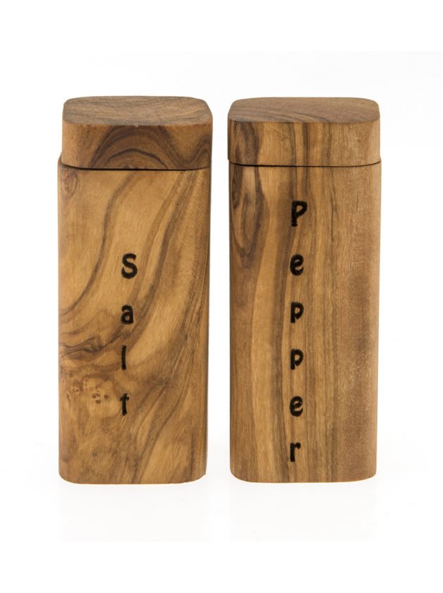 Cretan Knives Skalidakis Olive Wood Salt and Pepper Set Cretan Knives Skalidakis Olive Wood Salt and Pepper Set