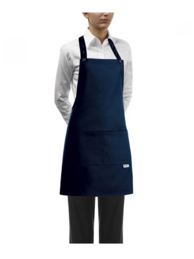 Egochef Bib Apron Short Saylor Blue