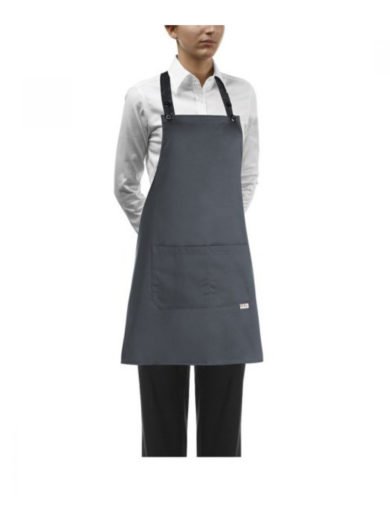 Egochef Bib Apron Short Grey