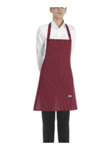 Egochef Bib Apron Short Wine Bordeaux