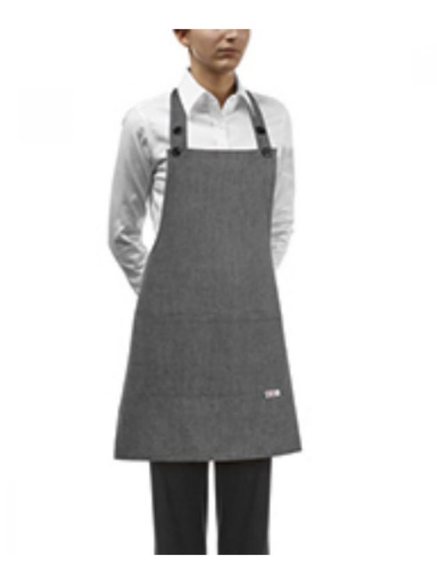 Egochef Bib Apron Short Grey Mix Grey Egochef Bib Apron Short Grey Mix Grey