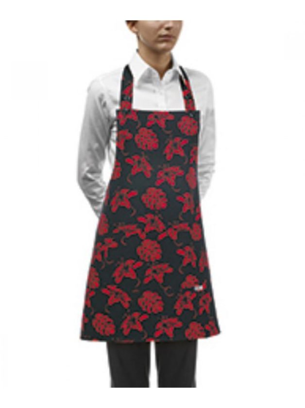 Egochef Bib Apron Short With Prints Ibiscus Egochef Bib Apron Short With Prints Ibiscus