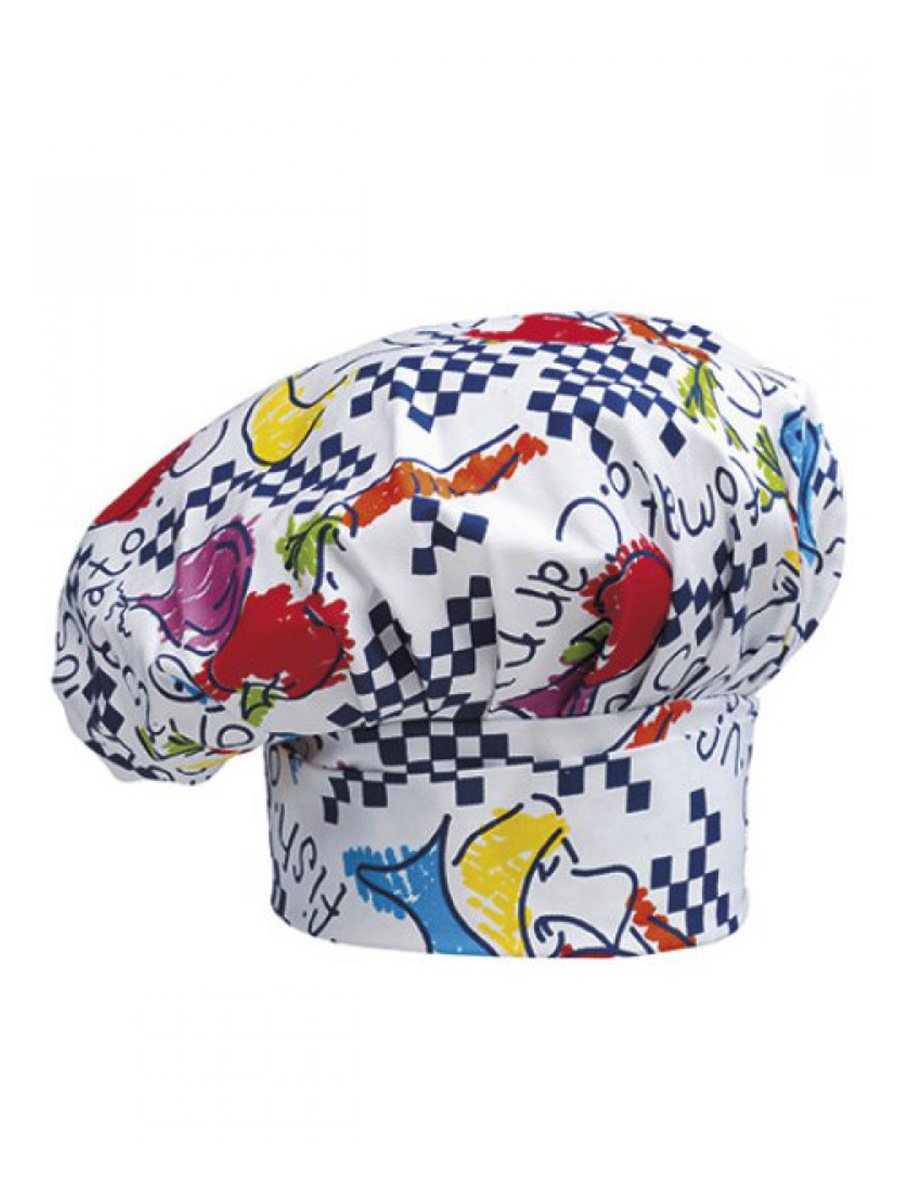 Egochef Chef Hat White With Prints Fantasy Egochef Chef Hat White With Prints Fantasy