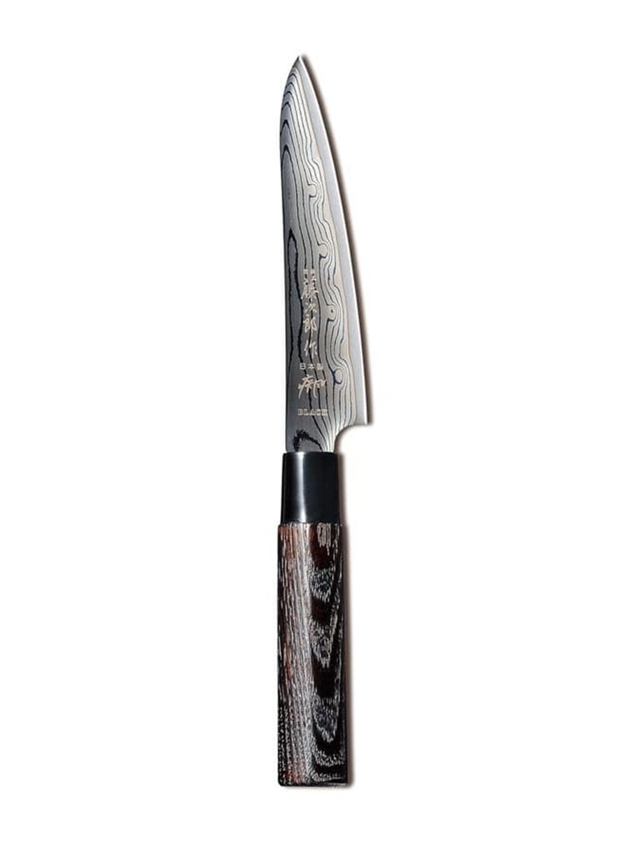 Tojiro Shippu Black DP Damascus Μαχαίρι Γενικής Χρήσης Με Λαβή Καστανιάς 13 εκ Tojiro Shippu Black DP Damascus Μαχαίρι Γενικής Χρήσης Με Λαβή Καστανιάς 13 εκ