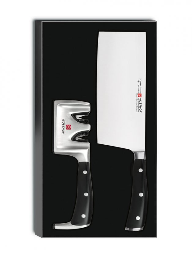 Wusthof Chinese Chef's Knife & Sharpener Set Wusthof Chinese Chef's Knife & Sharpener Set