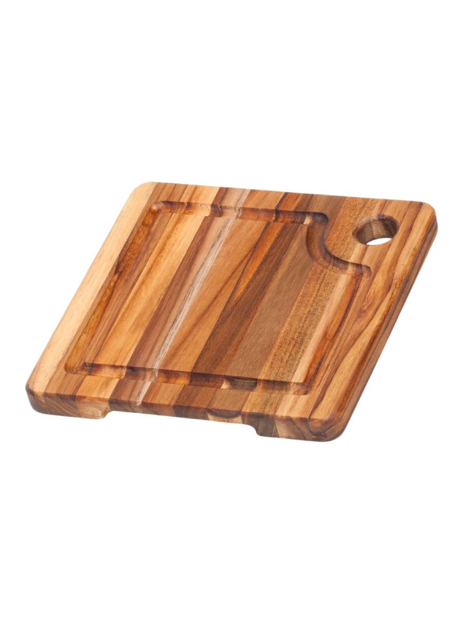 TeakHaus Square Marine Cutting Board With Juice Canal 20,3x20,3x1,9 cm TeakHaus Square Marine Cutting Board With Juice Canal 20,3x20,3x1,9 cm