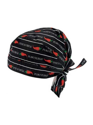 Giblor's Chef Bandana Black With Prints Chili