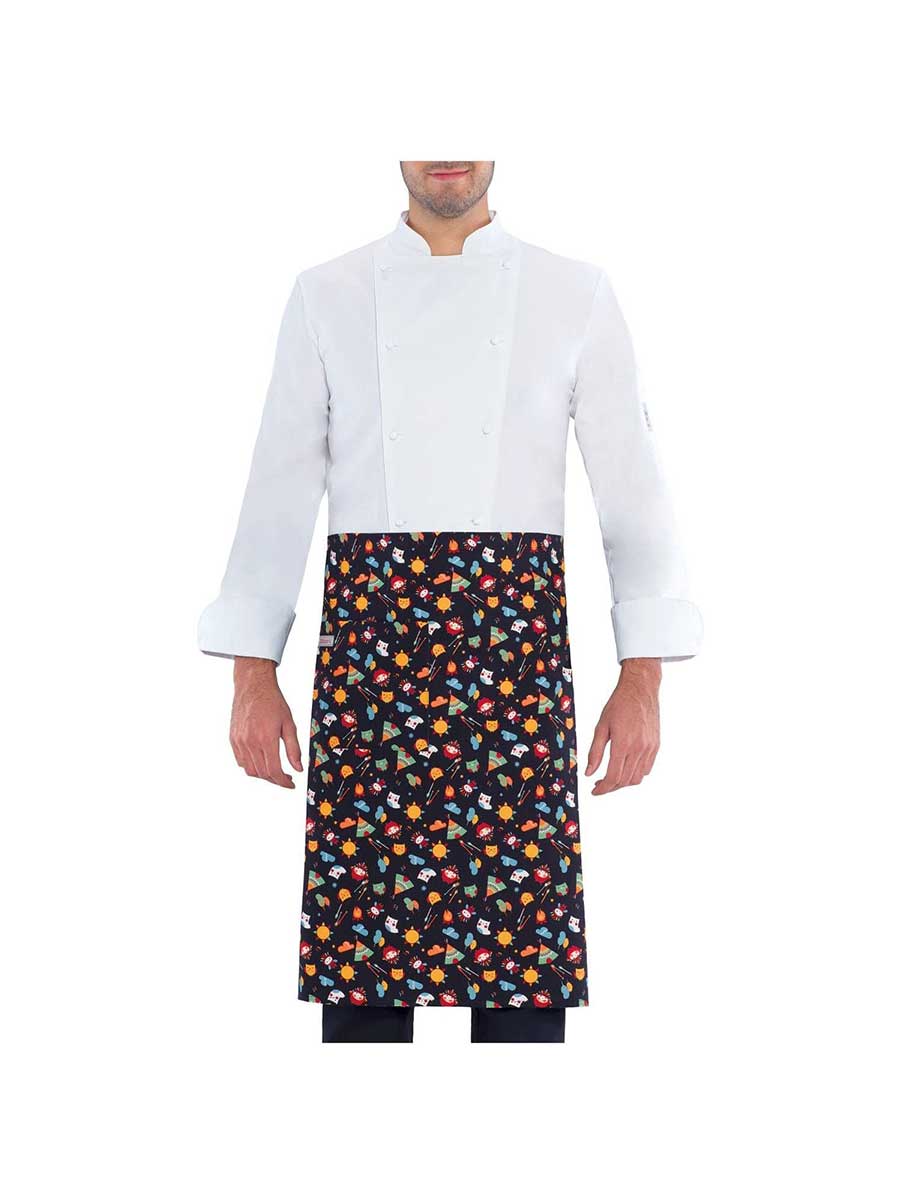 Giblor's Waist Apron Praga Black With Prints Indian Owls Giblor's Waist Apron Praga Black With Prints Indian Owls