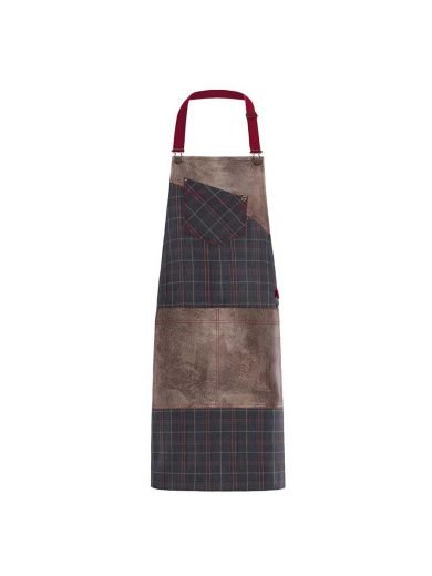 Giblor's Bib Apron Long Lugano Brown Grey