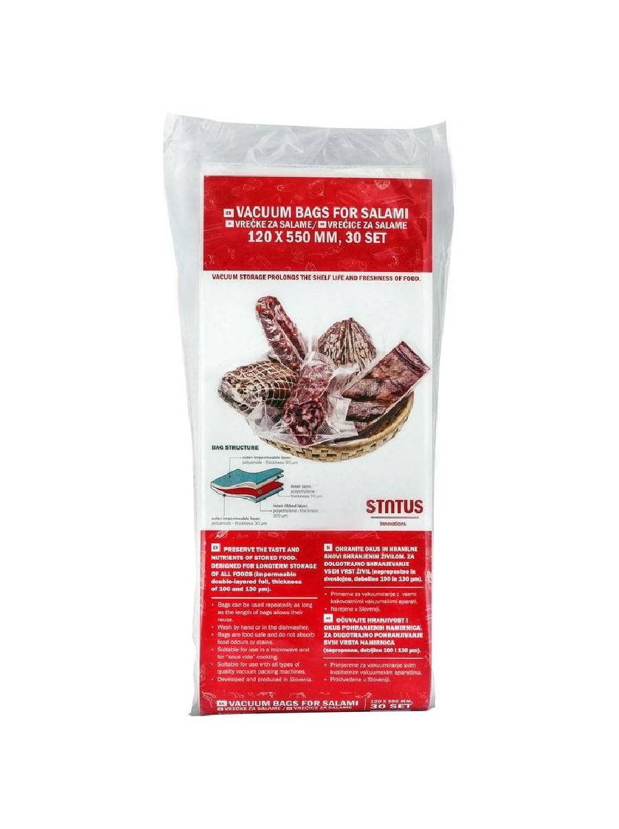 Status, Food Preservation Vacuum Bags 12x55 cm. Set of 30 pcs. Status, Food Preservation Vacuum Bags 12x55 cm. Set of 30 pcs.