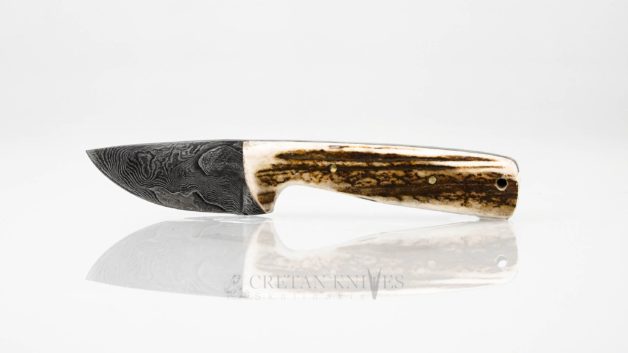 Δαμασκηνό Μαχαίρι Εκδοράς Με λαβή από Κέρατο Ελαφιού 280 Στρώσεων 8εκ Δαμασκηνό Μαχαίρι Εκδοράς Με λαβή από Κέρατο Ελαφιού 280 Στρώσεων 8εκ