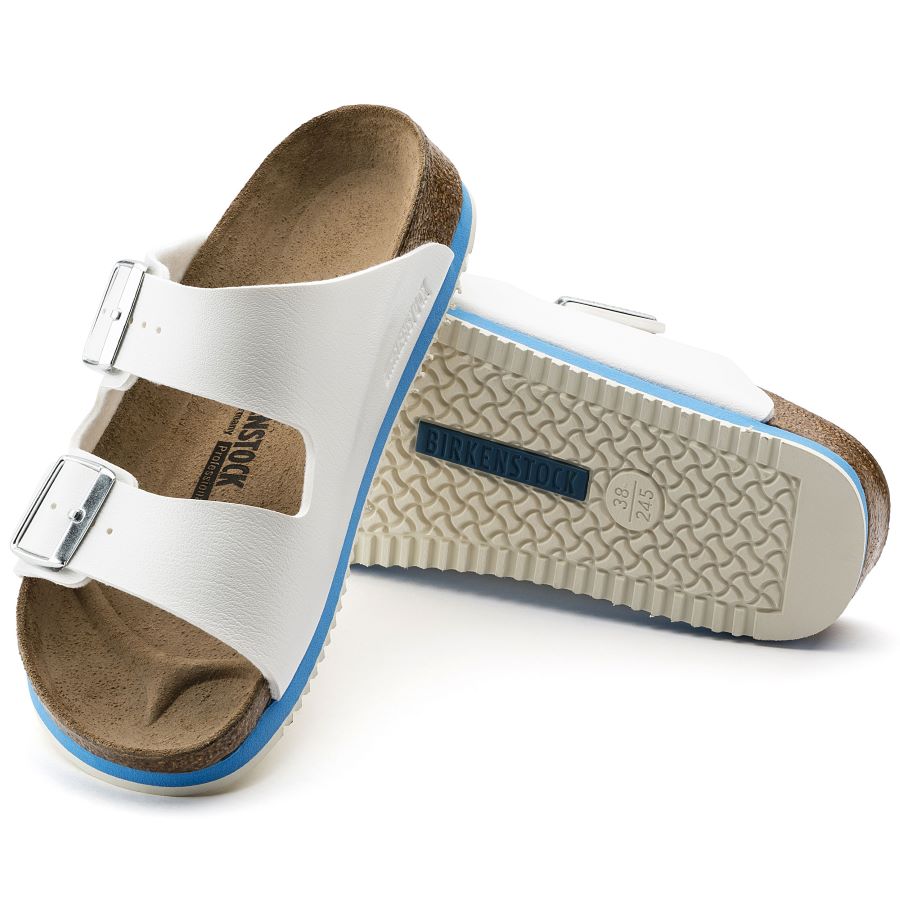Birkenstock Arizona Unisex White-Blue Birkenstock Arizona Unisex White-Blue